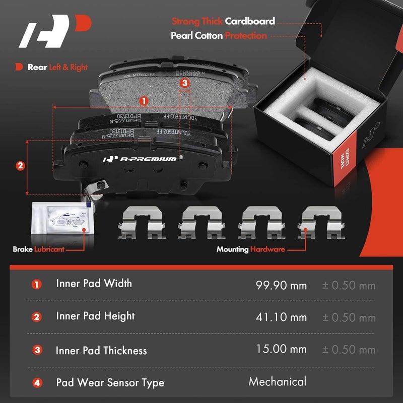 A-Premium Brake Rotors and Pads Kit for Hyundai Sonata - Image 3