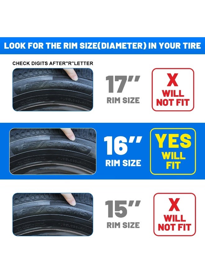 Honda 16 Inch Wheel Covers for Honda Accord 2012–2015 Model 2K-HD-1703 Premium ABS Hub Caps Set of 4 OEM Style Silver Finish Durable Snap Fit Design Compatible with 16” Steel Rims - Image 4