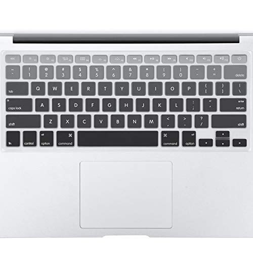 Allinside Gray Ombre Keyboard Cover Skin for MacBook Pro 13" 15" 17" (2015 or Older Version), MacBook Air 13" A1369/A1466, Older iMac Wireless Keyboard MC184LL/B - Image 1