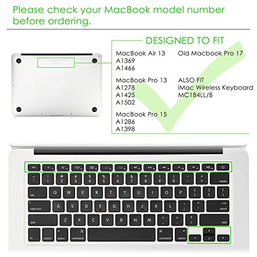 Allinside Gray Ombre Keyboard Cover Skin for MacBook Pro 13" 15" 17" (2015 or Older Version), MacBook Air 13" A1369/A1466, Older iMac Wireless Keyboard MC184LL/B - Image 2