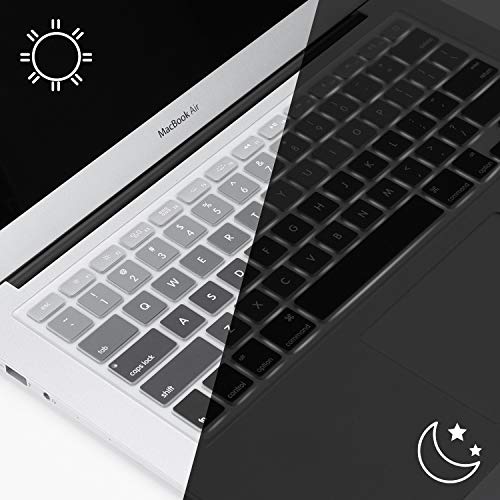 Allinside Gray Ombre Keyboard Cover Skin for MacBook Pro 13" 15" 17" (2015 or Older Version), MacBook Air 13" A1369/A1466, Older iMac Wireless Keyboard MC184LL/B - Image 4