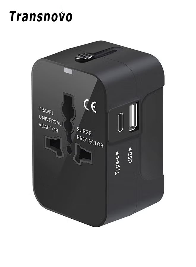 ترانس نوفو Transnovo Travel Adapter Worldwide Plug Adaptor With usb-c International Power Adapter Wit 65 g