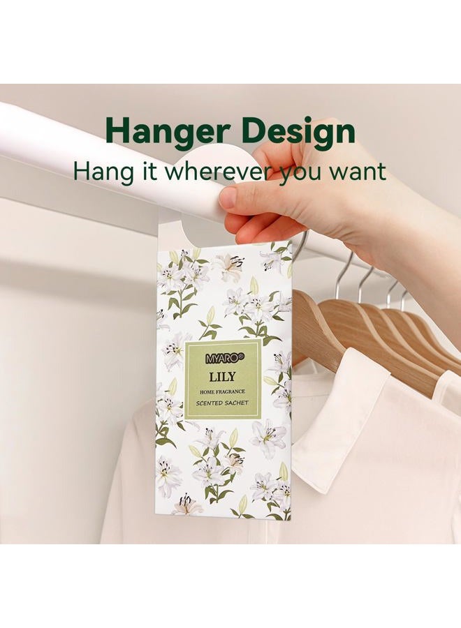 MYARO Sachets for Drawers and Closets Sachet Bags Closet Air Fresheners Hanging Large 12 Packs Potpourri Bags Long-Lasting 6 Scents Option- Lavender, Rose, Jasmine, Ocean, Vanilla, Lily - Image 2