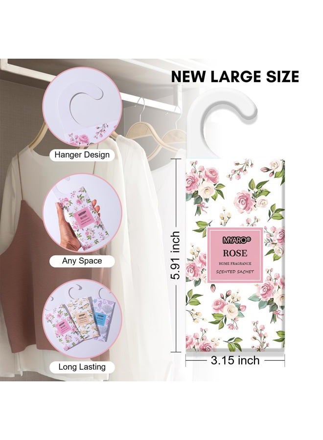 MYARO Sachets for Drawers and Closets Sachet Bags Closet Air Fresheners Hanging Large 12 Packs Potpourri Bags Long-Lasting 6 Scents Option- Lavender, Rose, Jasmine, Ocean, Vanilla, Lily - Image 5