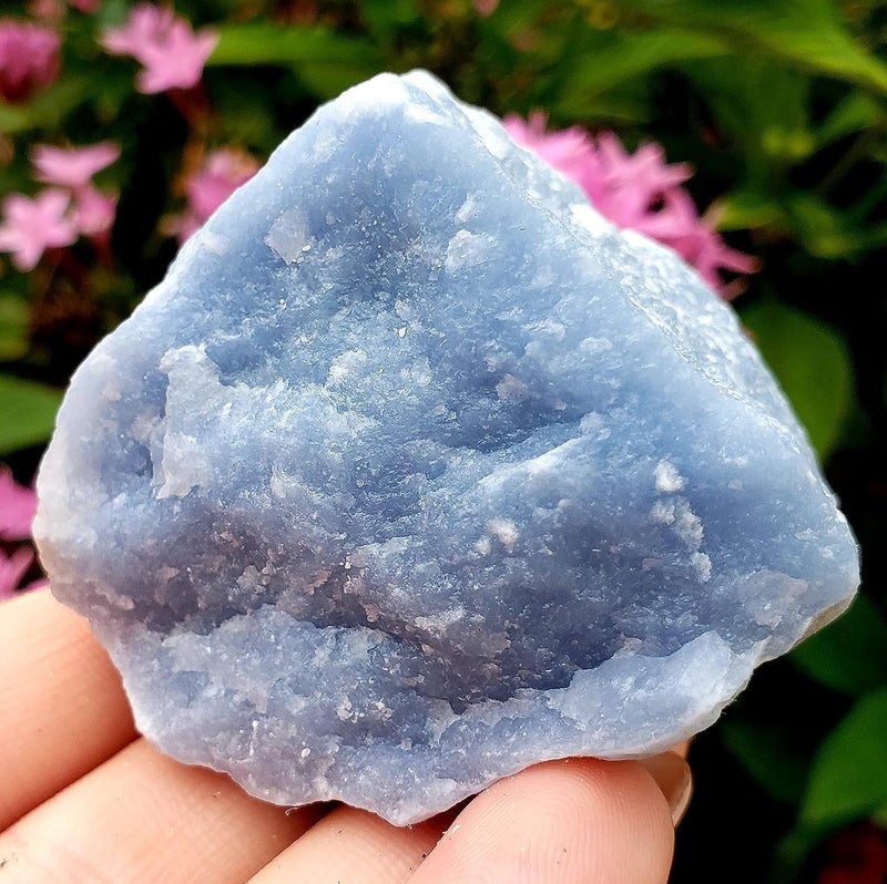 Sublime Gifts Angelite Natural Crystal Healing Gemstone Rough Mineral Energy Specimen from Peru - 1pc