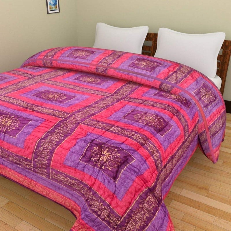 SAMRADHI Traditional Famous Jaipuri Beautiful Floral Print in Multi Colour Jaipuri Rajai/Razai/Quilt Double/Double Bed Quilt/Comforter/AC Quilt/AC Comforter - Image 2