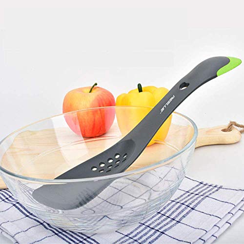 Aeelue Kitchen Utensil 5 in 1 Multifunctional Nonstick Cutter, Turner, Colander, Soup Spoon, Spatula, Green - 2 Pcs - Image 4