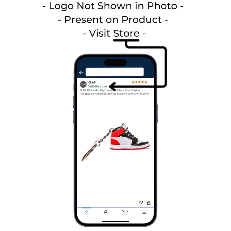 CLA6 3D Sneaker Keychain | Miniature Shoe Keyring | Handcrafted And Hand-painted | Diverse Collection | Unisex - Image 2