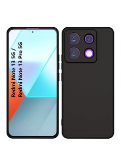 HuHa غطاء حماية Xiaomi Redmi Note 13 5G / Redmi Note 30 Pro 5G ناعم من السيليكون TPU غطاء حماية خفيف الوزن للصدمات مع حماية الكاميرا مصمم لـ Redmi Note 13 5G / Redmi Note 30 Pro 5G - أسود 