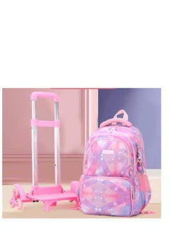 Golden Rolling Backpack Travel Trolly BookBag School Wheeled Backpack for Boys Girls Kids Luggage School Bag with Wheels Trolley Backpack  - Image 2
