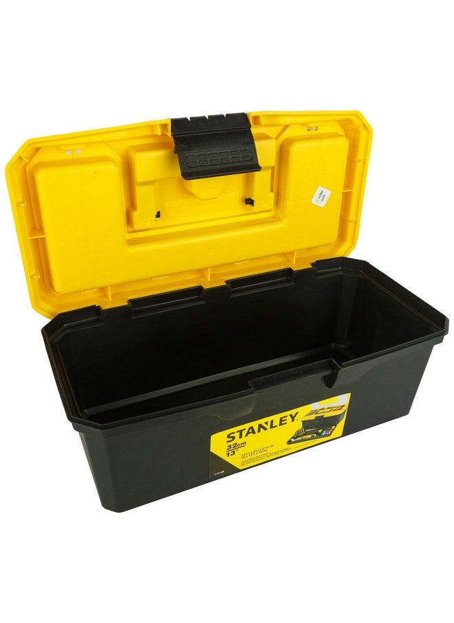 Stanley - STANLEY 1-71-948 13'' Organized Maestro Heavy-Duty Portable Plastic Essential Toolbox With Clear Top Lid & Removable Tray Compartment For Easy & Convenient Storage,1 Year Warranty,YELLOW,32x13.5x15 cm - Image 1