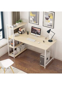 Computer Table Home Office Large Desk 120 * 60 Gaming Table Study Writing Table Modern Simple Style Desk with Bookshelf