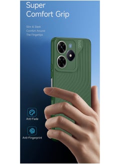 Gear4 Soft Liquid Silicone With Wavey Texture Case Cover For Realme C61 / Realme C63 4G 2024 Gear4 Dark Green  - Image 2