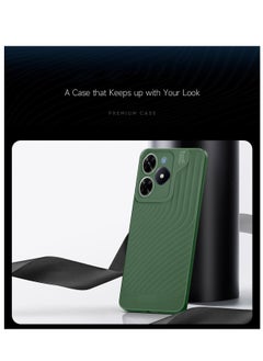 Gear4 Soft Liquid Silicone With Wavey Texture Case Cover For Realme C61 / Realme C63 4G 2024 Gear4 Dark Green  - Image 3
