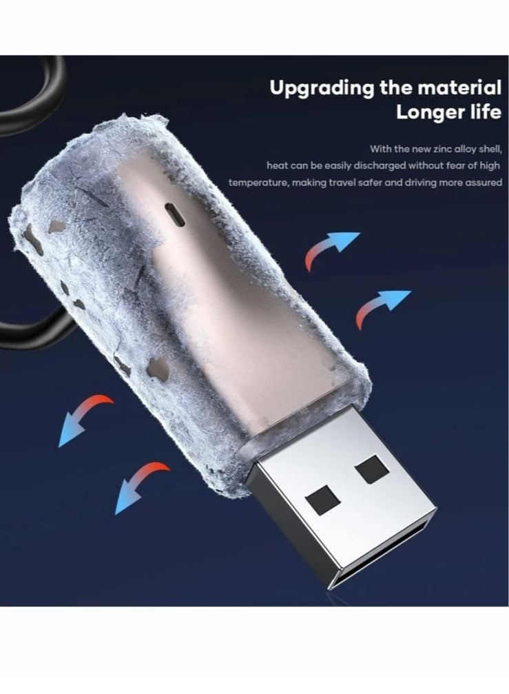 Car Bluetooth Aux Adapter, 3.5mm Bluetooth Receiver 5.0 for Car, Bluetooth Adapter Wireless Receiver, Built-in Microphone for Hands-Free Calls - Image 5