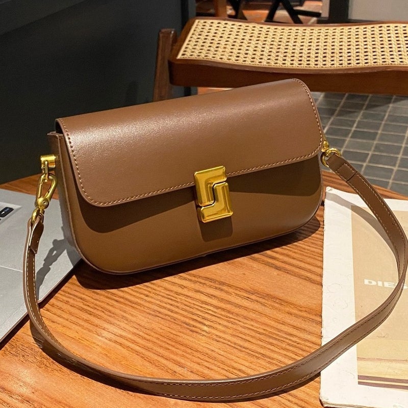 2024 Genuine Leather Bag New Women'S Bag Crossbody Bag Women'S Small Square Bag Cowhide Bag Commuter Shoulder Underarm Bag - Image 2