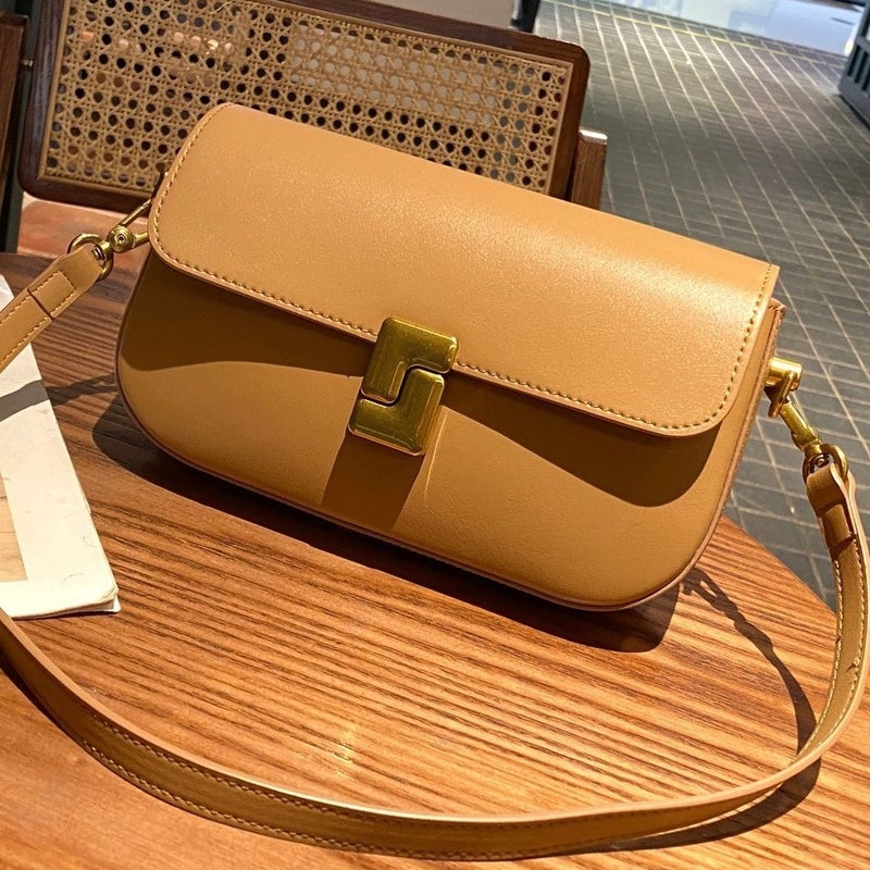 2024 Genuine Leather Bag New Women'S Bag Crossbody Bag Women'S Small Square Bag Cowhide Bag Commuter Shoulder Underarm Bag - Image 5