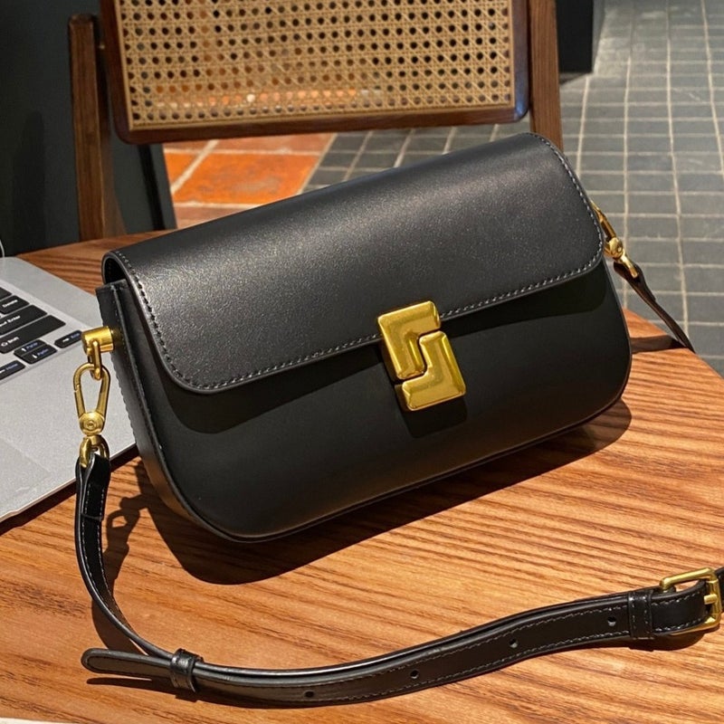 2024 Genuine Leather Bag New Women'S Bag Crossbody Bag Women'S Small Square Bag Cowhide Bag Commuter Shoulder Underarm Bag - Image 3