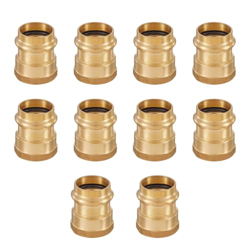 EFIELD Pack of 10 EFIELD Copper Press Adapter 34Inch Copper Press x 34inch Female NPT Brass Adapter Full PortPEX1807356 - Image 1