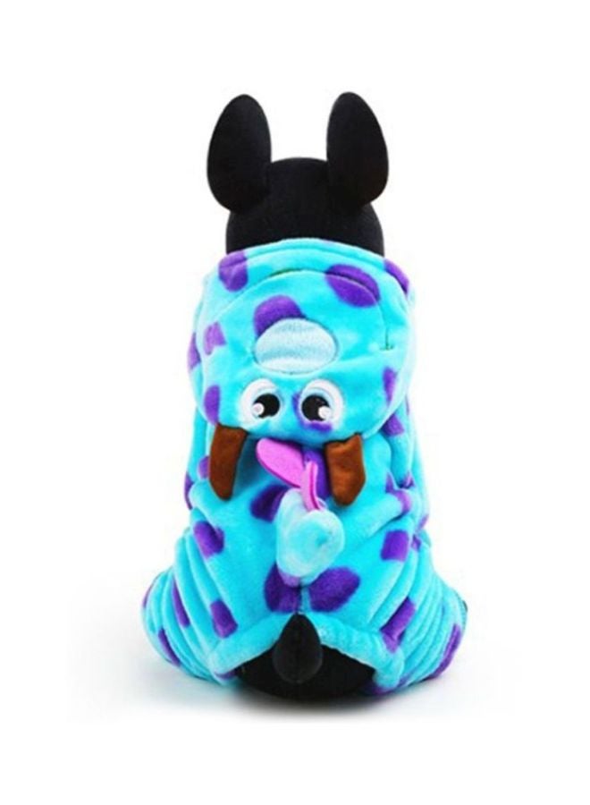 أوتاد معطف تدفئة بطبعة بتصميم هودي أزرق 40x54x10سم - Image 2