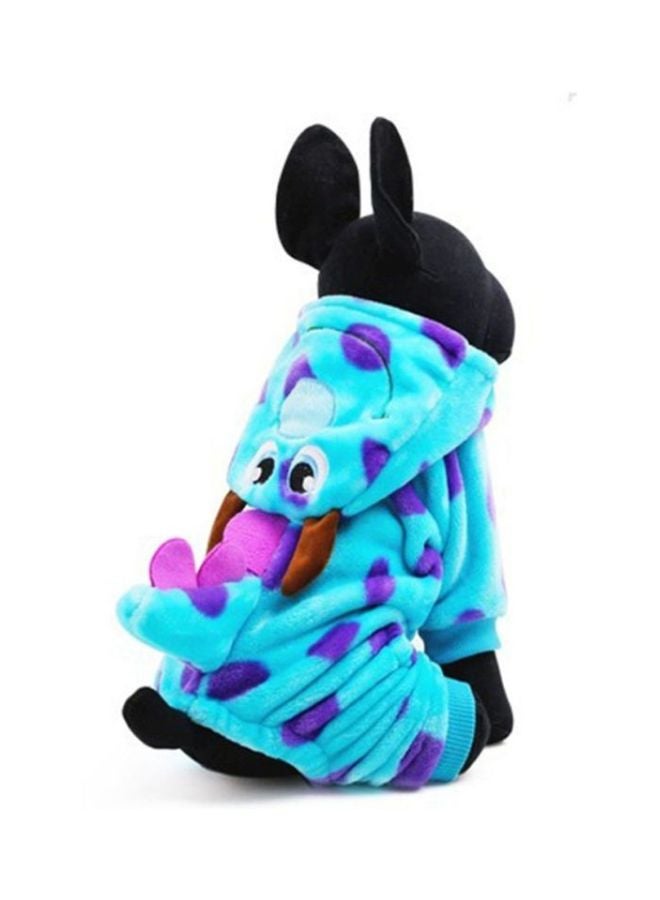 أوتاد معطف تدفئة بطبعة بتصميم هودي أزرق 40x54x10سم - Image 3