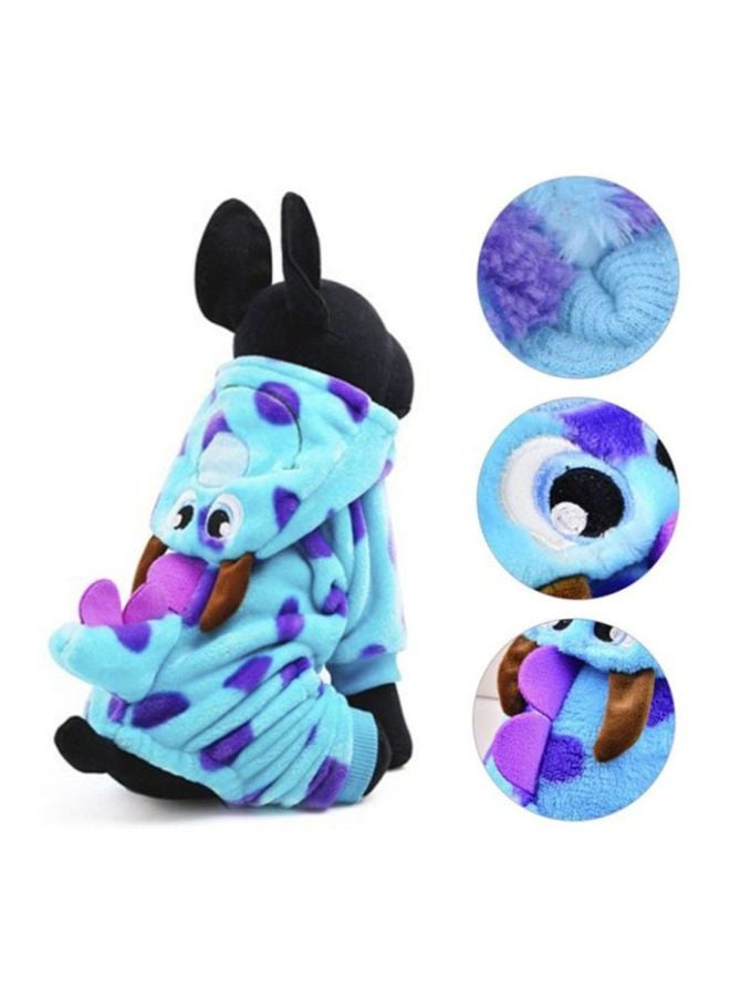 أوتاد معطف تدفئة بطبعة بتصميم هودي أزرق 40x54x10سم - Image 4