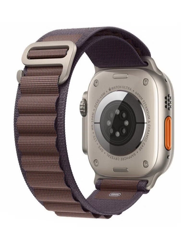 سوار حلقة الألبين لساعات ألترا 1/2 49mm 46mm 45mm 44mm 42mm حزام رياضي من النايلون متوافق مع ساعة آي ووتش سلسلة 10 9 8 7 6 5 4 3 2 1 SE - Image 1