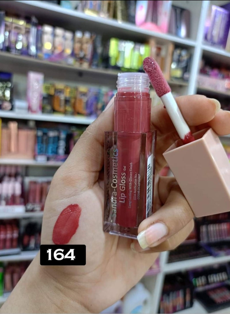 ساندرا جل ملمع شفاه بدرجة 164 – لون غني ولمعان يدوم طويلاً - Image 4