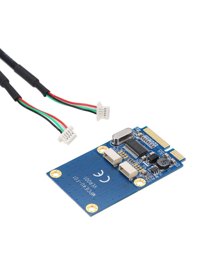 محول Mini Pci-e إلى USB للكمبيوتر المحمول Mpcie إلى بطاقة توسيع واجهة USB2.0 مزدوجة المنفذ - اللون: ارتفاع كامل مع خط عادي - Image 4
