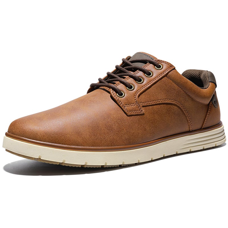 NCCB Men's Casual Oxfords Dress Shoes for Men Comfortable Business Formal Sneakers Brown - Image 1