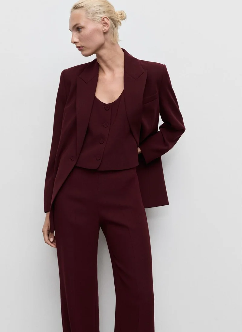 مانجو Straight mid-rise suit trousers