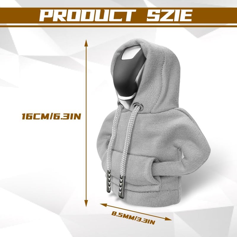 Sudadera con capucha para cambio de marchas, funda divertida para cambio de cambios de coche, accesorios interiores y decoración de automóviles (gris) - Image 3