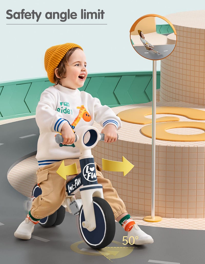 LOL-FUN Baby Balance Bike Toy for 1 2 Year Old Boys Girls Gift Toddler Tricycle 1-3 Year Old with Removable Pedal, 4 in 1 Trike for Ages 1-3 Present - Image 3