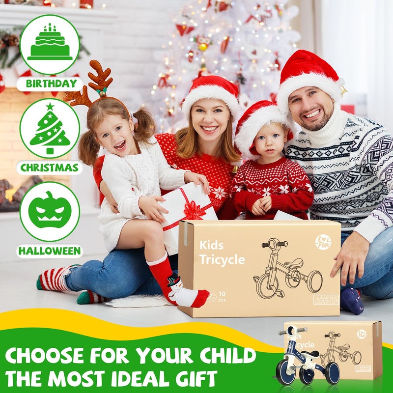 LOL-FUN Baby Balance Bike Toy for 1 2 Year Old Boys Girls Gift Toddler Tricycle 1-3 Year Old with Removable Pedal, 4 in 1 Trike for Ages 1-3 Present - Image 5