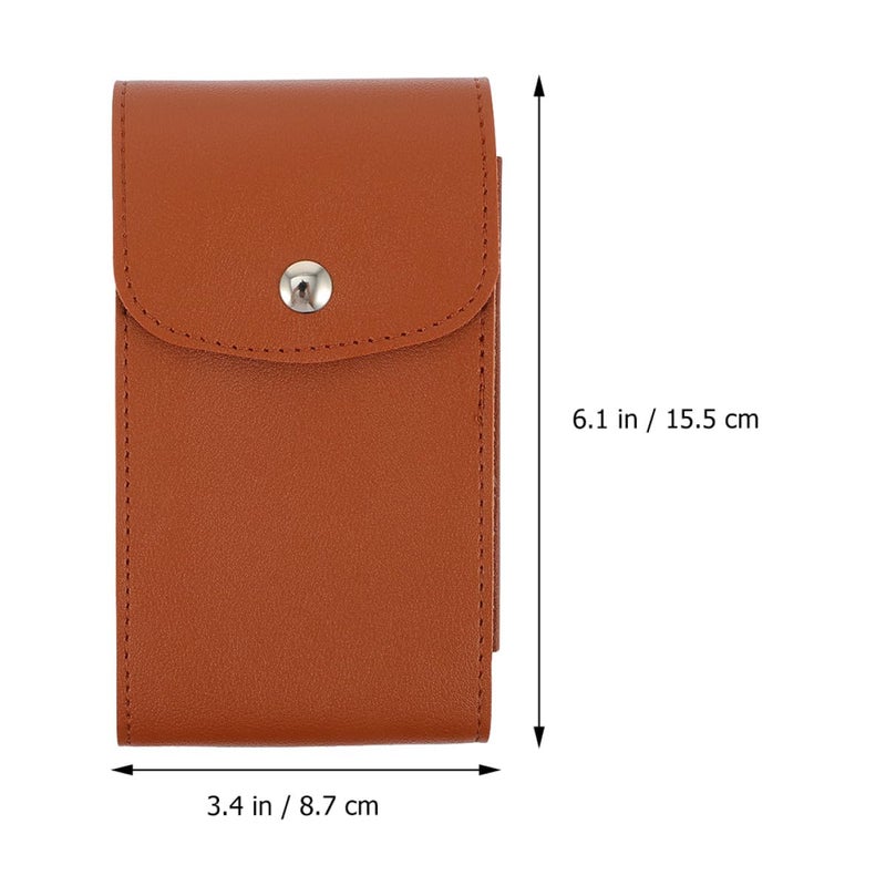Cowhide Leather Watch Storage Pouch Set Of 2 With Earphone Organizer Portable Travel Jewelry Case - Image 3