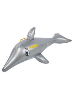 Inflatable Dolphin Swimming Ring Floating Row Water Playing Toy for Summer