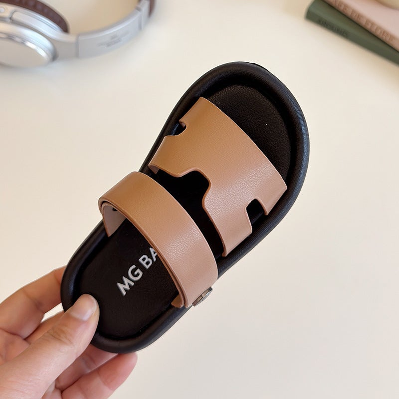 Fashion Boys And Girls Sandals 2025 Children'S Open Toe Casual Beach Shoes Students Half Sandals - Image 5