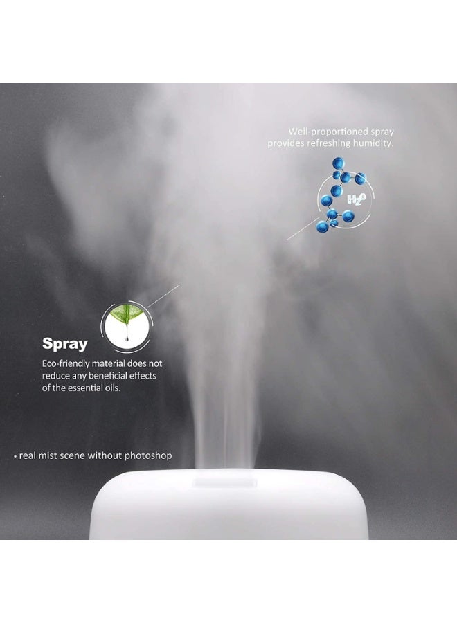 Kueh 500ml Essential Oil Diffuser, Quiet Aromatherapy Mist Diffusers for Essential Oils, Ultrasonic Oil Diffuser with Remote Control,Timer, 7 Colors Light for Bedroom - Image 4