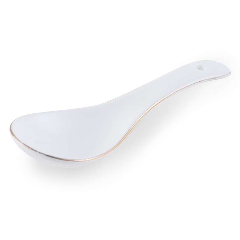 Pan Home Regale Soup Spoon 14x5cm - White and Gold