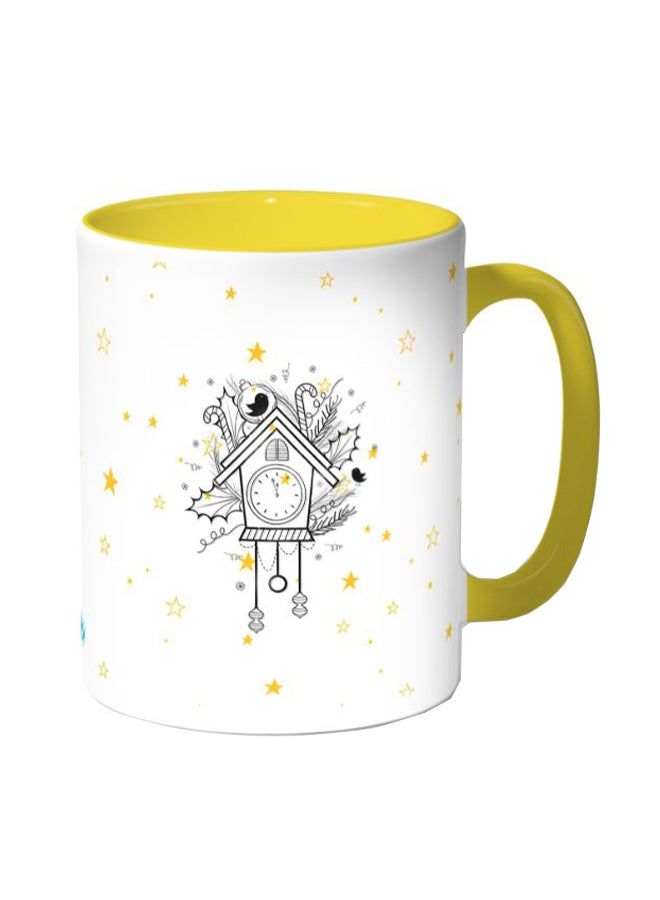 RKN Stars And Dreams Printed Coffee Mug White Yellow - Image 1