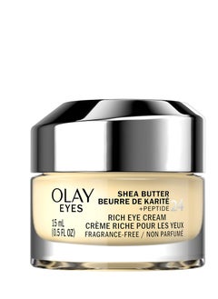 Olay Olay Eyes Shea Butter+Peptide 24 Rich Eye Cream, Fragrance Free, 0.5 oz.  - Image 1
