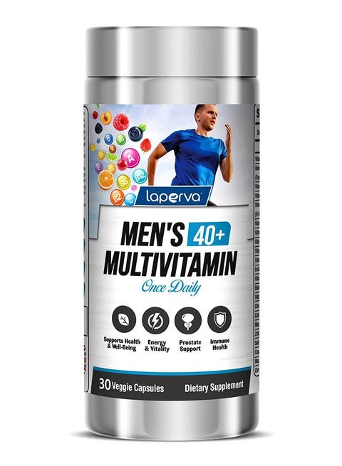 Laperva Men’s 40+ Multivitamin, Supports Overall Health, Heart and Bone Health, 30 Veggie Capsules.
