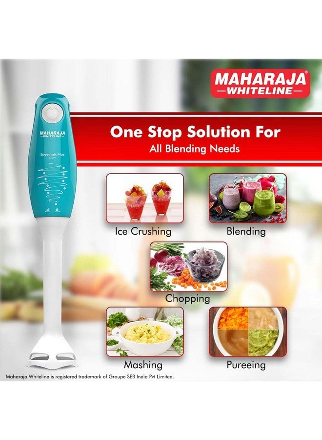 MAHARAJA WHITELINE خلاط يدوي ماهاراجا وايتلاين سبيد ميكس بلس نيو بشفرات من الفولاذ المقاوم للصدأ | أداء طويل الأمد مع محرك بقوة 250 واط | وعاء متعدد الاستخدامات سعة 800 مل | قاعدة بلاستيكية قابلة للفصل (أزرق تركوازي وأبيض) - Image 5