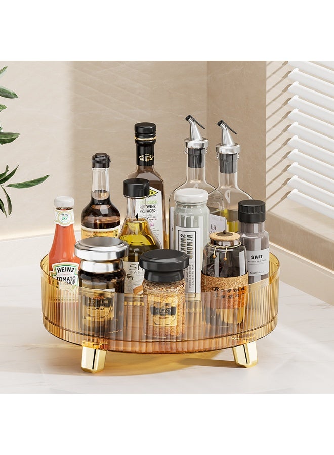 Bukela Kitchen storage rack, household seasoning rotating storage rack, stainless steelSpice Rack,Spice Organizer Cabinet,360° Rotate Counter Storage Rack,transparent Kitchen Organizer Turntable Design Spice Storage,Modern Spice Rack Fruit dish - Image 5