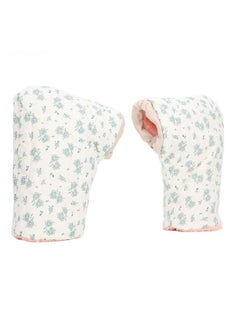 Thoraya Kids Bike Gloves for Balance Bikes Riding Adjustable Drawstring Soft Plush Lining Cute Floral Print Bicycles Gloves  - Image 2