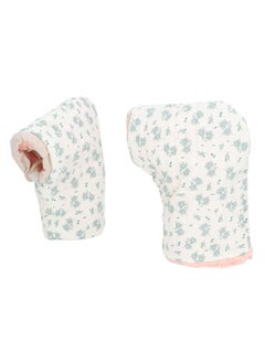 Thoraya Kids Bike Gloves for Balance Bikes Riding Adjustable Drawstring Soft Plush Lining Cute Floral Print Bicycles Gloves  - Image 3