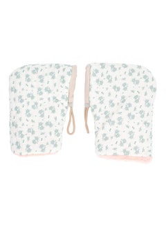 Thoraya Kids Bike Gloves for Balance Bikes Riding Adjustable Drawstring Soft Plush Lining Cute Floral Print Bicycles Gloves  - Image 1
