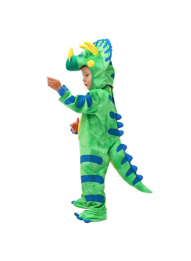 Spooktacular Creations Spooktacular Creations Baby Green Triceratops Dinosaur Costume For Kids Halloween Dress Up,DinosaurThemed Party (18-24 Months)  - Image 3