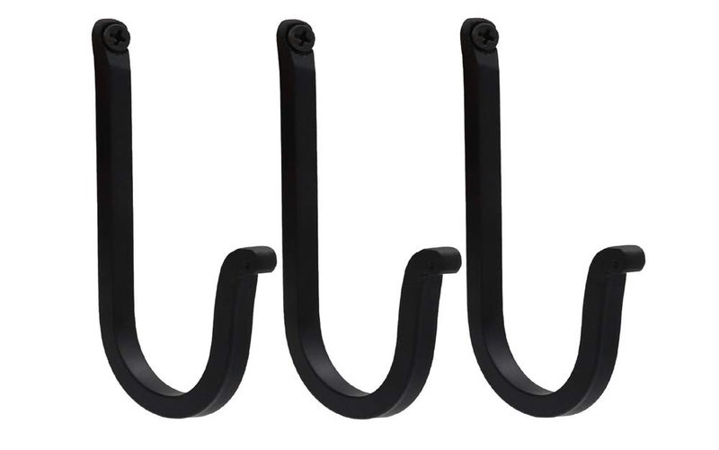 THDC Single Prong Wrought Iron Hooks Vintage Hand Forged Iron Curved Metal Fasteners Decorative Colonial Wall Dcor Heavy Duty Wall Hooks Hangers for Keys Coats Robe Bags Home Kitchen 3