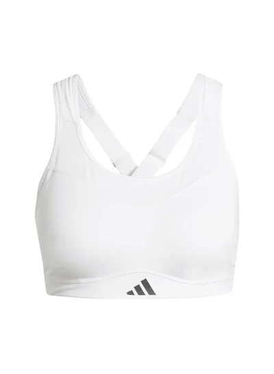 adidas حمالة صدر تدريب Tlrdim Hs بيضاء للنساء XS A-B